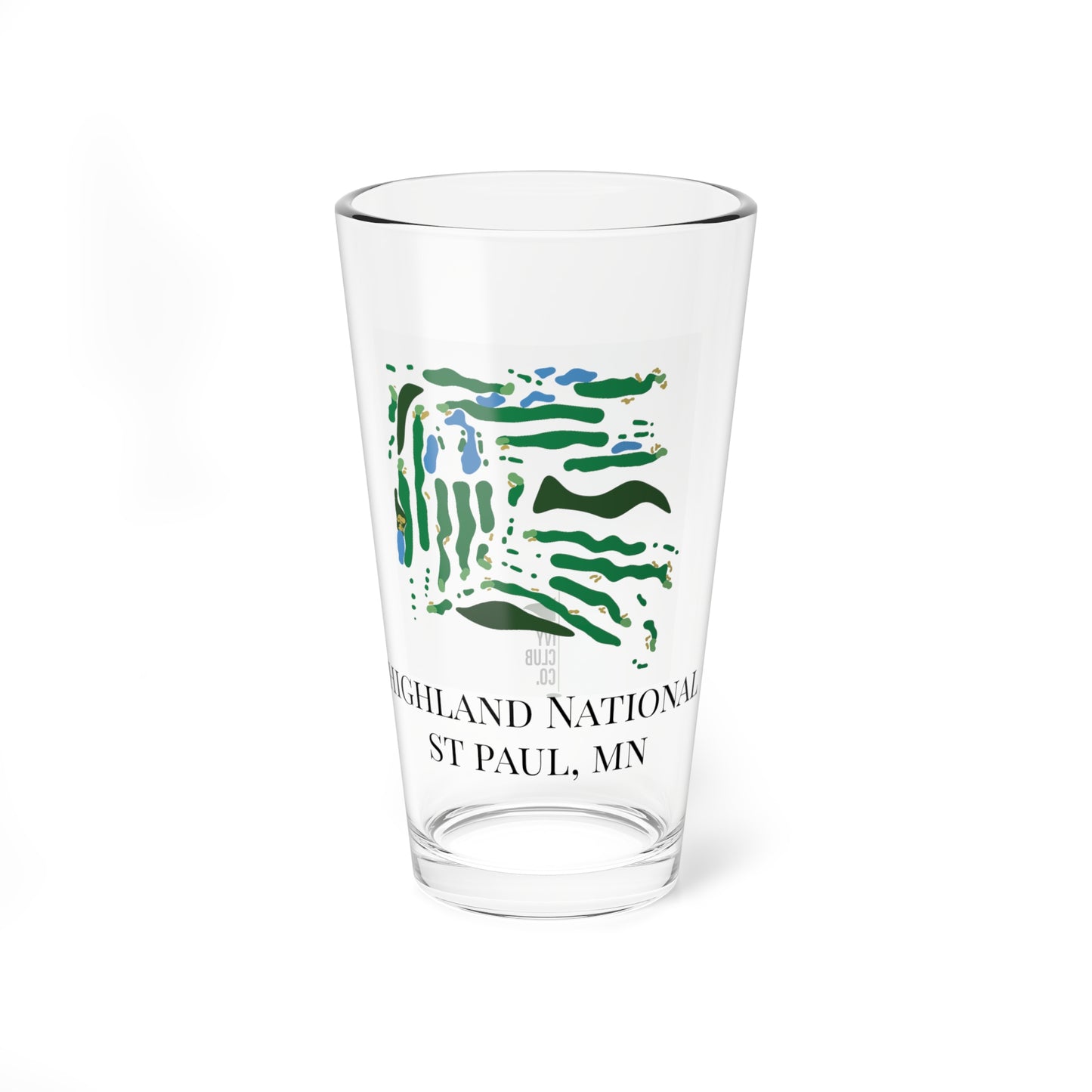 Highland National Golf Course Pint Glass, 16oz